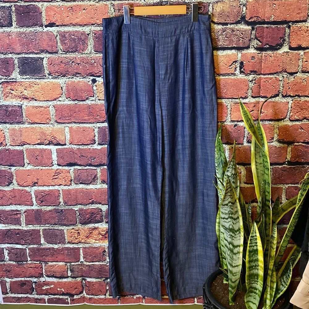 Ivanka Trump Wide Leg Blue Trouser Pants Size 10